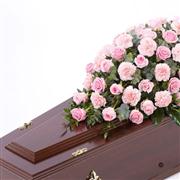 Victorious Rose and Carnation Casket Spray - Pink