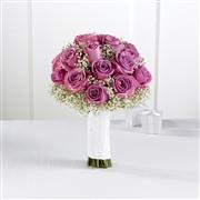 Lavender Rose &amp; Gypsophila Bridesmaid Bouquet