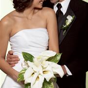 Chic White Calla Lily Bridal Bouquet