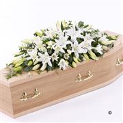 Superior Lily Casket Spray - White