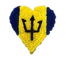 HC 08 Barbados Flag Heart