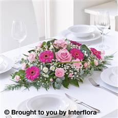 Pink Rose &amp; Germini Centrepiece