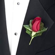 BH 1 Red Rose Buttonhole
