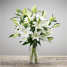 Luxury Oriental Lily Sympathy Vase