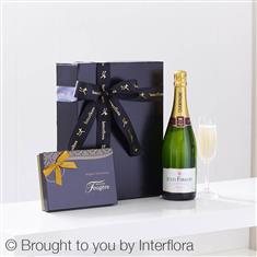 Champagne &amp; Belgian Chocolates Gift Set