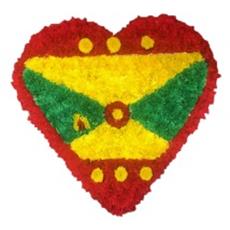 HC15 Grenada Flag Heart