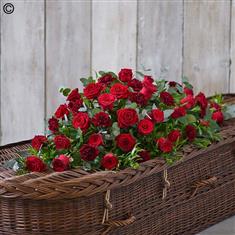 Elegant Red Casket Spray 