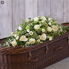 Luxury White and Green Casket Spray