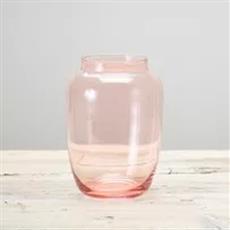 Hand Blown Blush Pink Glass Vase