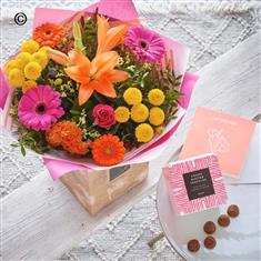 Mother's Day Bright Hand-tied Chocs and Card